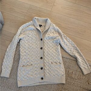 Lands End Cardigan 100% Cotton Size Mediumm